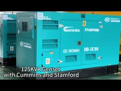 A high-performance 125KVA silent diesel generator, powered by Cummins engine and Stamford generator!