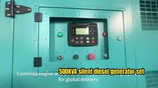 This 500KVA silent diesel generator set—powered by a robust  engine and a Stamford alternator